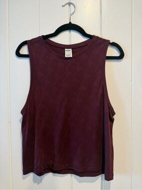 PINK Victoria’s Secret Burgundy Textured Tank Top Size S